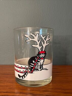 Kilban Holiday Cat Tumbler Glass